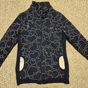 Disney Navy and White Heart Jacket
